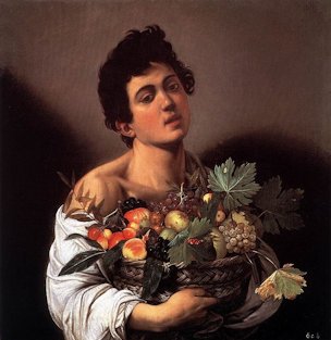 Boy with a Basket of Fruit