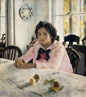 Girl with peaches