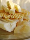 Banana Loquat Custard Pizzelle